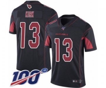 Men's Arizona Cardinals #13 Christian Kirk Limited Black Rush Vapor Untouchable 100th Season Football Jersey