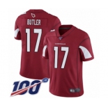 Men's Arizona Cardinals #17 Hakeem Butler Red Team Color Vapor Untouchable Limited Player 100th Season Football Jersey