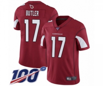 Men's Arizona Cardinals #17 Hakeem Butler Red Team Color Vapor Untouchable Limited Player 100th Season Football Jersey