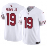 Men's Arizona Cardinals #19 Anthony Brown JR White 2024 F.U.S.E. Vapor Untouchable Limited Stitched Jersey