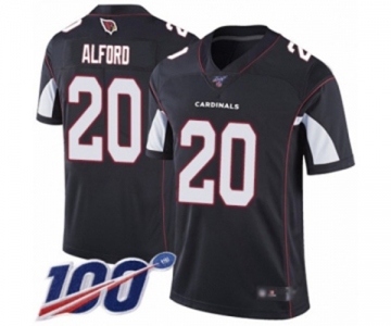 Men's Arizona Cardinals #20 Robert Alford Black Alternate Vapor Untouchable Limited Player 100th Season Football Jersey