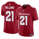 Men's Arizona Cardinals #21 Garrett Williams Red 2024 F.U.S.E. Vapor Untouchable Limited Stitched Jersey