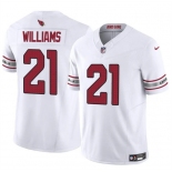 Men's Arizona Cardinals #21 Garrett Williams White 2024 F.U.S.E. Vapor Untouchable Limited Stitched Jersey