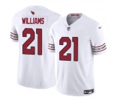 Men's Arizona Cardinals #21 Garrett Williams White 2024 F.U.S.E. Vapor Untouchable Limited Stitched Jersey