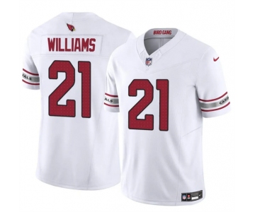 Men's Arizona Cardinals #21 Garrett Williams White 2024 F.U.S.E. Vapor Untouchable Limited Stitched Jersey