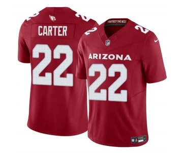 Men's Arizona Cardinals #22 Michael Carter Red 2024 F.U.S.E. Vapor Untouchable Limited Football Stitched Jersey