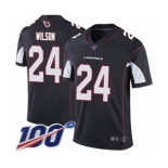 Men's Arizona Cardinals #24 Adrian Wilson Black Alternate Vapor Untouchable Limited Player 100th Season Football Jersey