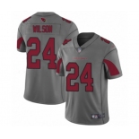 Men's Arizona Cardinals #24 Adrian Wilson Limited Silver Inverted Legend Football Jersey