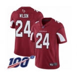 Men's Arizona Cardinals #24 Adrian Wilson Red Team Color Vapor Untouchable Limited Player 100th Season Football Jersey