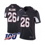 Men's Arizona Cardinals #26 Brandon Williams Black Alternate Vapor Untouchable Limited Player 100th Season Football Jersey