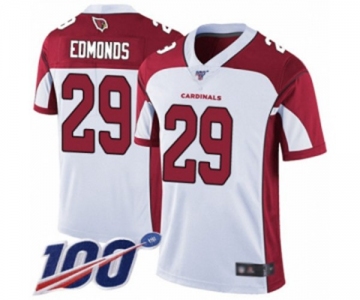 Men's Arizona Cardinals #29 Chase Edmonds White Vapor Untouchable Limited Player 100th Season Football Jersey