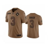 Men's Arizona Cardinals #3 Budda Baker 2023 Brown Salute To Service Limited Football Stitched Jersey