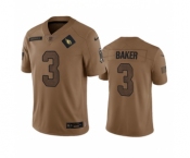 Men's Arizona Cardinals #3 Budda Baker 2023 Brown Salute To Service Limited Football Stitched Jersey