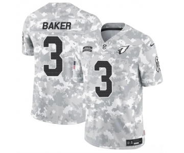 Men's Arizona Cardinals #3 Budda Baker 2024 F.U.S.E. Arctic Camo Salute to Service Limited Football Stitched Jersey