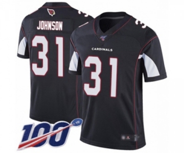 Men's Arizona Cardinals #31 David Johnson Black Alternate Vapor Untouchable Limited Player 100th Season Football Jersey