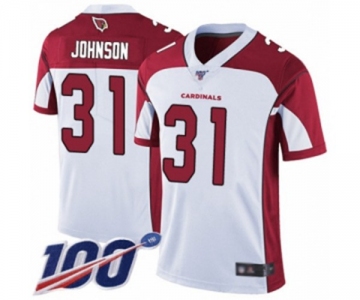 Men's Arizona Cardinals #31 David Johnson White Vapor Untouchable Limited Player 100th Season Football Jersey