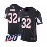 Men's Arizona Cardinals #32 Budda Baker Black Alternate Vapor Untouchable Limited Player 100th Season Football Jersey