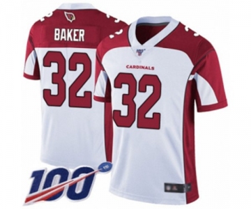 Men's Arizona Cardinals #32 Budda Baker White Vapor Untouchable Limited Player 100th Season Football Jersey