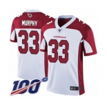 Men's Arizona Cardinals #33 Byron Murphy White Vapor Untouchable Limited Player 100th Season Football Jersey