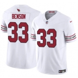 Men's Arizona Cardinals #33 Trey Benson White 2024 F.U.S.E. Vapor Untouchable Limited Football Stitched Jersey