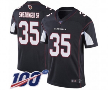 Men's Arizona Cardinals #35 D.J. Swearinger SR Black Alternate Vapor Untouchable Limited Player 100th Season Football Jersey