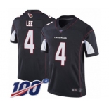 Men's Arizona Cardinals #4 Andy Lee Black Alternate Vapor Untouchable Limited Player 100th Season Football Jersey