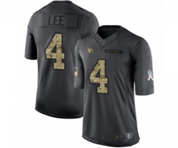 Men's Arizona Cardinals #4 Andy Lee Limited Black 2016 Salute to Service Football Jersey