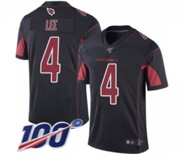 Men's Arizona Cardinals #4 Andy Lee Limited Black Rush Vapor Untouchable 100th Season Football Jersey