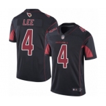 Men's Arizona Cardinals #4 Andy Lee Limited Black Rush Vapor Untouchable Football Jersey