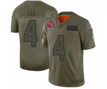 Men's Arizona Cardinals #4 Andy Lee Limited Camo 2019 Salute to Service Football Jersey