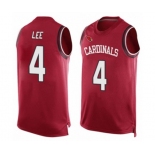 Men's Arizona Cardinals #4 Andy Lee Limited Red Player Name & Number Tank Top Football Jersey