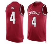 Men's Arizona Cardinals #4 Andy Lee Limited Red Player Name & Number Tank Top Football Jersey