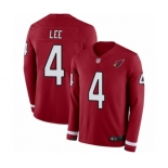 Men's Arizona Cardinals #4 Andy Lee Limited Red Therma Long Sleeve Football Jersey