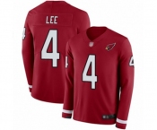 Men's Arizona Cardinals #4 Andy Lee Limited Red Therma Long Sleeve Football Jersey