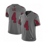 Men's Arizona Cardinals #4 Andy Lee Limited Silver Inverted Legend Football Jersey