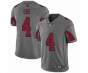 Men's Arizona Cardinals #4 Andy Lee Limited Silver Inverted Legend Football Jersey