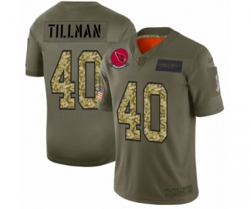 Men's Arizona Cardinals #40 Pat Tillman 2019 Olive Camo Salute to Service Limited Jersey