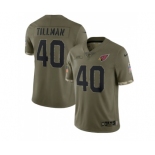 Men's Arizona Cardinals #40 Pat Tillman 2022 Olive Salute To Service Limited Stitched Jersey