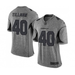 Men's Arizona Cardinals #40 Pat Tillman Limited Gray Gridiron Football Jersey