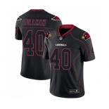 Men's Arizona Cardinals #40 Pat Tillman Limited Lights Out Black Rush Football Jersey