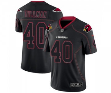 Men's Arizona Cardinals #40 Pat Tillman Limited Lights Out Black Rush Football Jersey