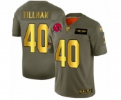 Men's Arizona Cardinals #40 Pat Tillman Limited Olive Gold 2019 Salute to Service Football Jersey