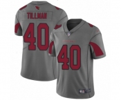 Men's Arizona Cardinals #40 Pat Tillman Limited Silver Inverted Legend Football Jersey