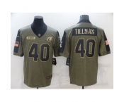 Men's Arizona Cardinals #40 Pat Tillman Nike Olive 2021 Salute To Service Limited Player Jersey