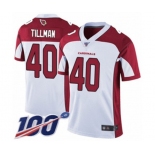 Men's Arizona Cardinals #40 Pat Tillman White Vapor Untouchable Limited Player 100th Season Football Jersey