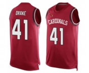 Men's Arizona Cardinals #41 Kenyan Drake Limited Red Player Name & Number Tank Top Football Jersey