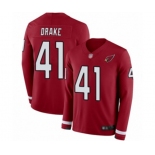 Men's Arizona Cardinals #41 Kenyan Drake Limited Red Therma Long Sleeve Football Jersey