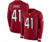 Men's Arizona Cardinals #41 Kenyan Drake Limited Red Therma Long Sleeve Football Jersey