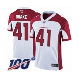 Men's Arizona Cardinals #41 Kenyan Drake White Vapor Untouchable Limited Player 100th Season Football Jersey