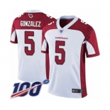 Men's Arizona Cardinals #5 Zane Gonzalez White Vapor Untouchable Limited Player 100th Season Football Jersey